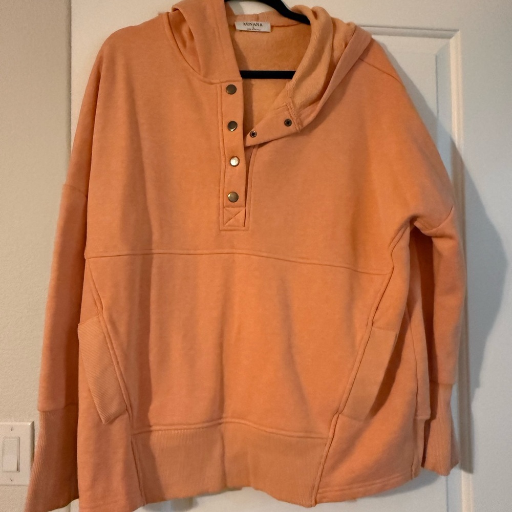 Women’s coral Hoodie Sweater
